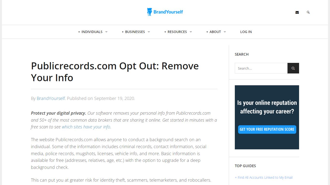 Publicrecords.com Opt Out: Remove Your Info - BrandYourself